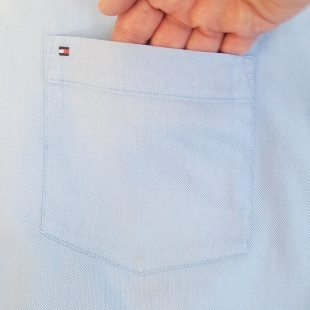 Tommy Hilfiger Men’s Casual Contrast Cuffs Button Down Cotton Shirt Sz. M‎ - Picture 5 of 15